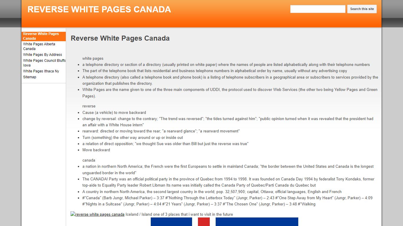 REVERSE WHITE PAGES CANADA - sites.google.com